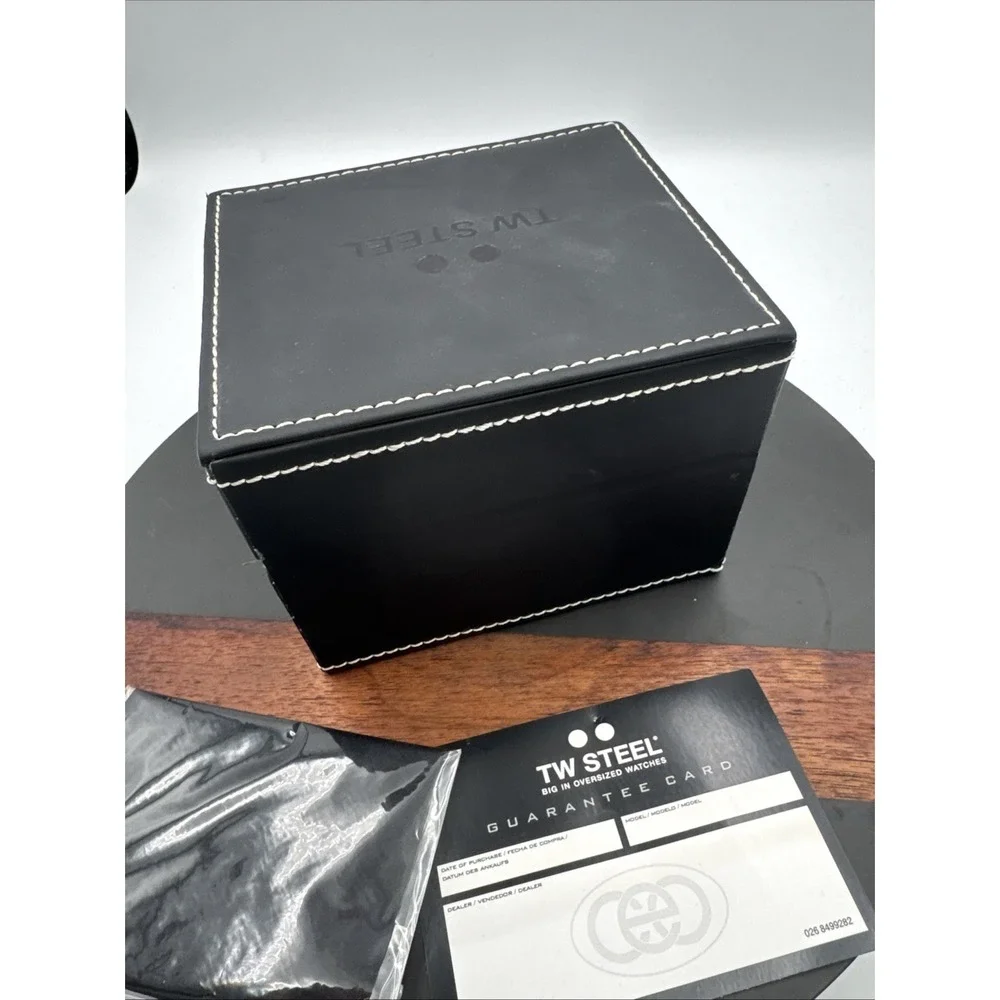 TW STEEL Watch BOX ONLY With Black Surface Cloth And Card
